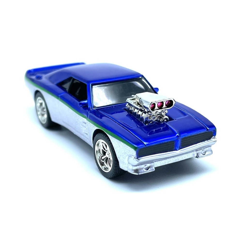 1 Badd Ride 1969 '69 Dodge Charger Car Blue & Silver Diecast 1/64 Scale Loose